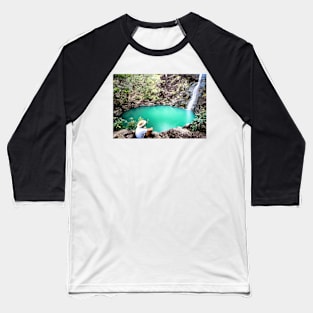 Hidden Waterfall Pool Baseball T-Shirt